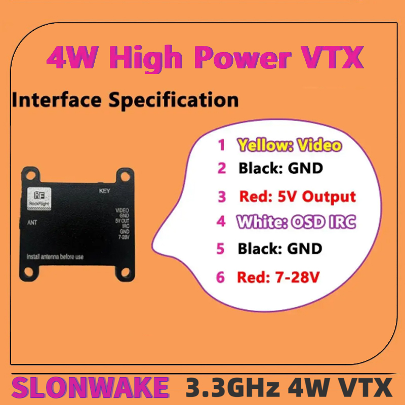 SLONWAKE FPV 3.3G 16CH 4000mW  – Fpv Drone Receiver Bewertung und Preis